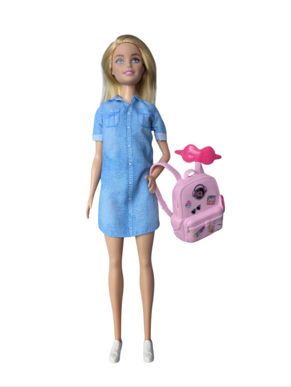 5 For $25 🩷 Barbie Travel Doll W/ Backpack & Eyemask